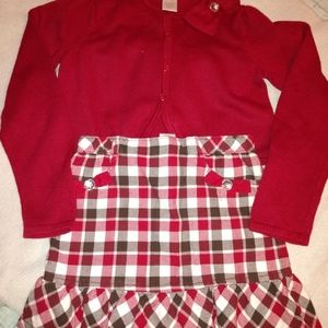 Girls s 8 plaid skirt 2pc. EUC GYMBOREE